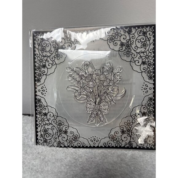 Lace Bouquet Springtime Paper Collection Stamp & Border Embossing Folder Set by - Picture 2 of 8